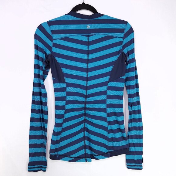 Lululemon Base Runner Shirt Women’s 6 Striped Pullover Long Sleeve Lightweight - Picture 2 of 11